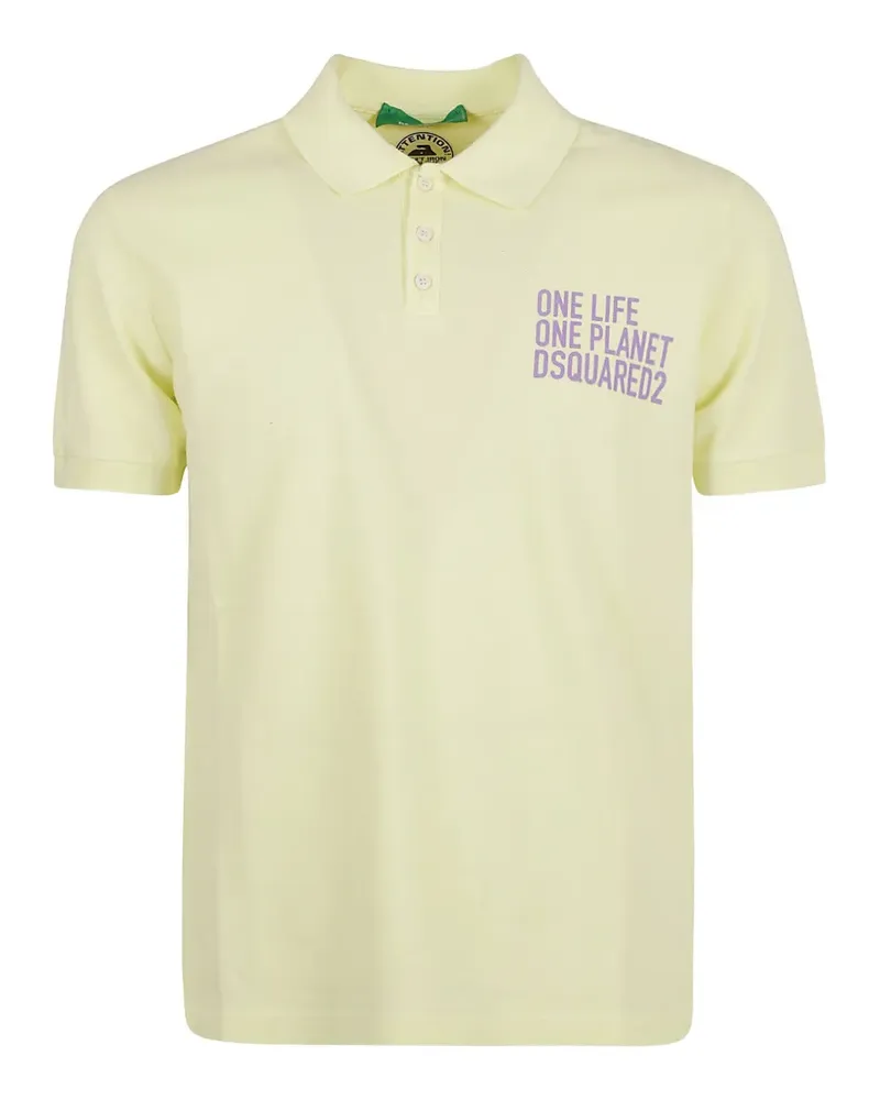 Dsquared2 Poloshirt mit Print - Gelb Gelb