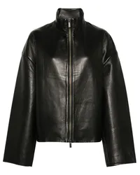 REMAIN Bikerjacke aus Leder Schwarz