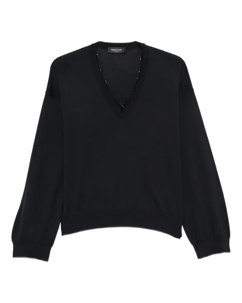 Fabiana Filippi Pullover mit V-Ausschnitt - Schwarz Schwarz