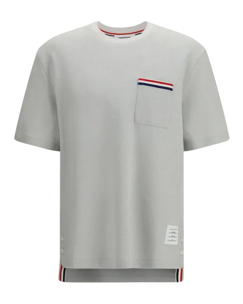 Thom Browne T-Shirt mit Brusttasche - Grau Grau