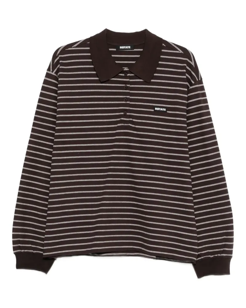 ROTATE Birger Christensen long-sleeve polo shirt - Braun Braun