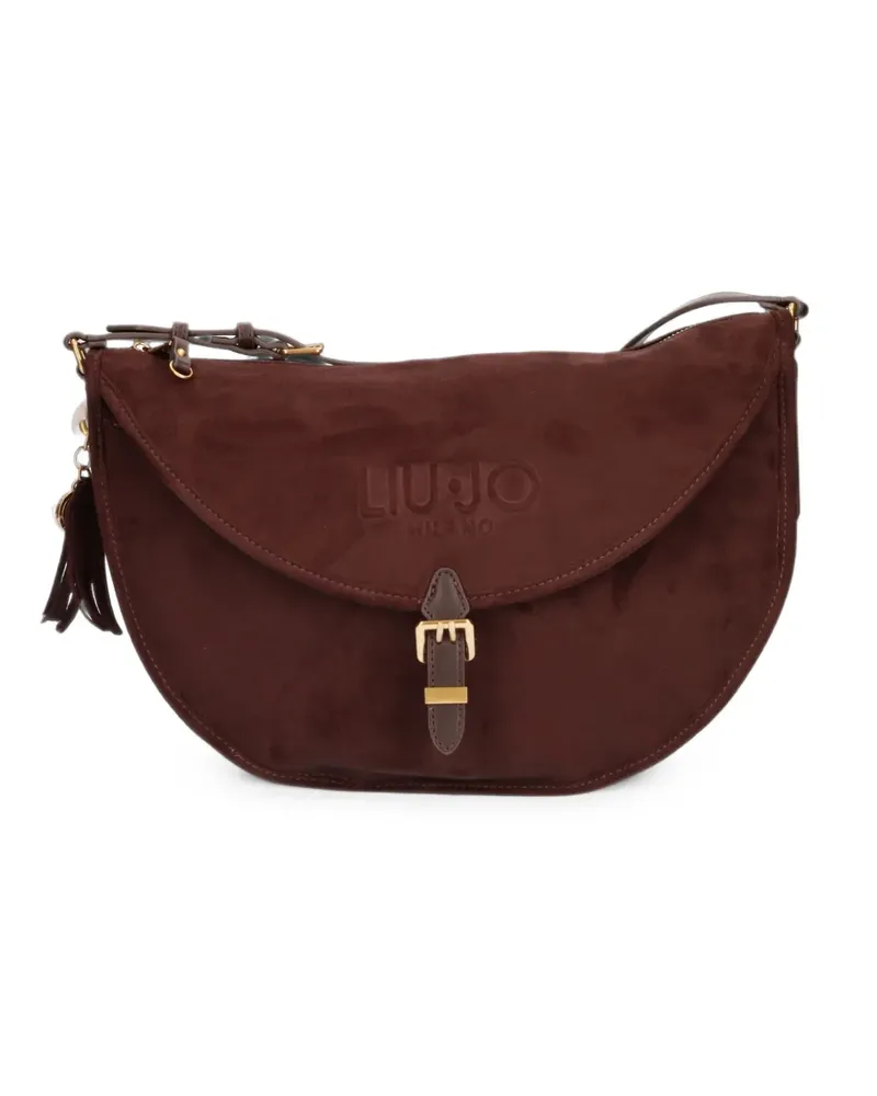 Liu Jo logo-debossed buckled shoulder bag - Braun Braun