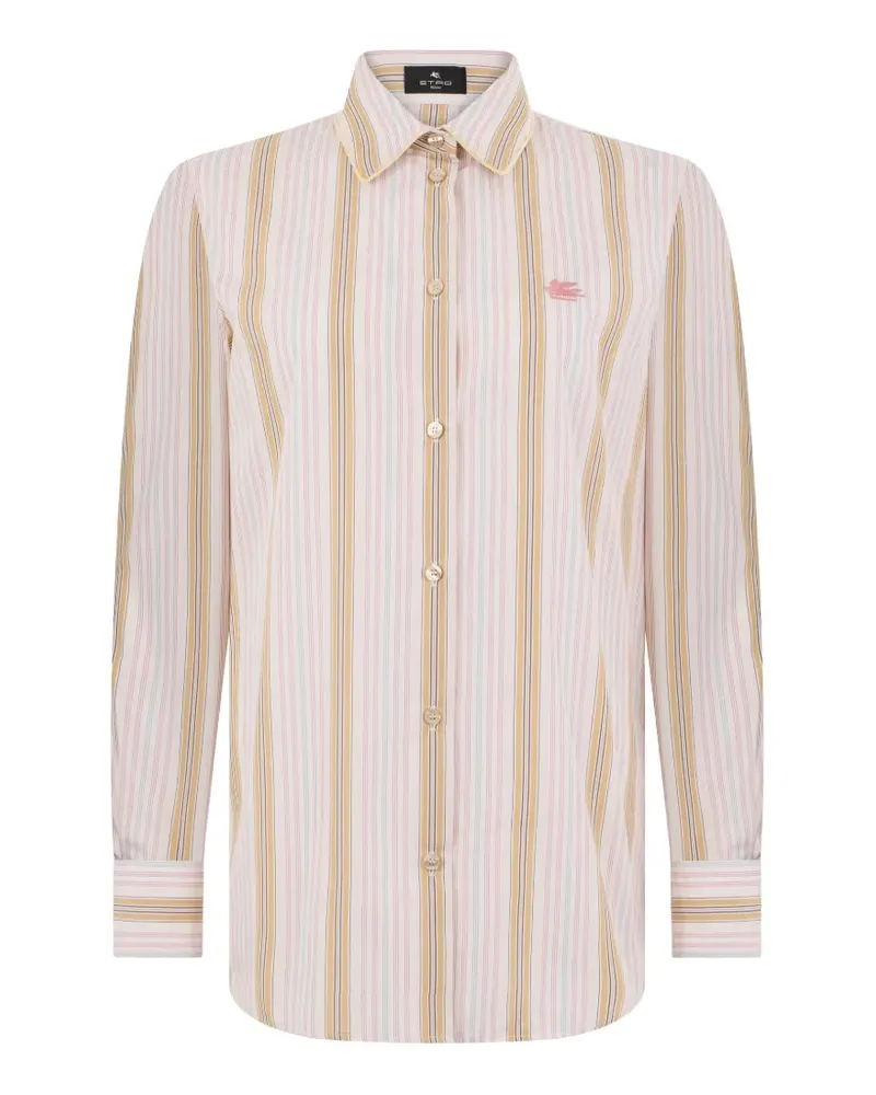 Etro striped-pattern buttoned shirt - Nude Nude