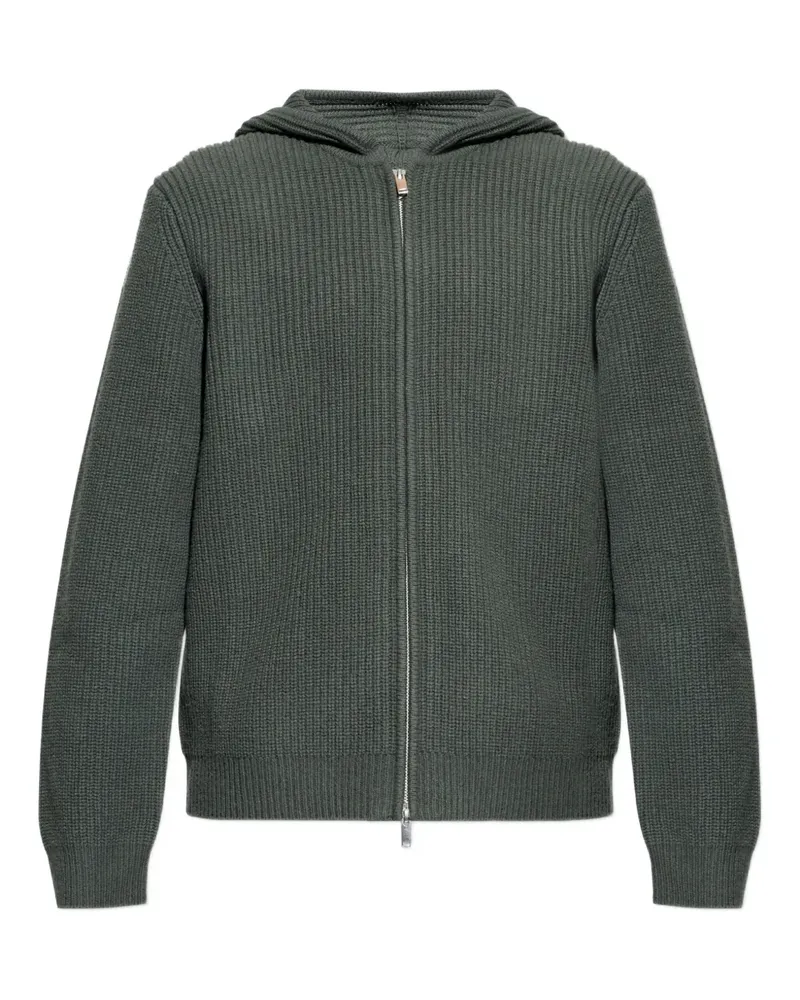 Samsøe & Samsøe Gestrickte Saisak Kapuzenjacke - Grün Grün