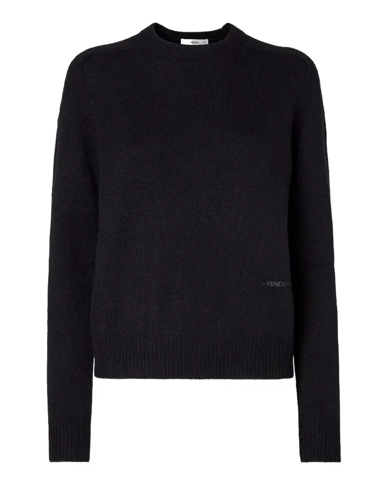 Fendi Pullover mit Logo-Stickerei - Schwarz Schwarz