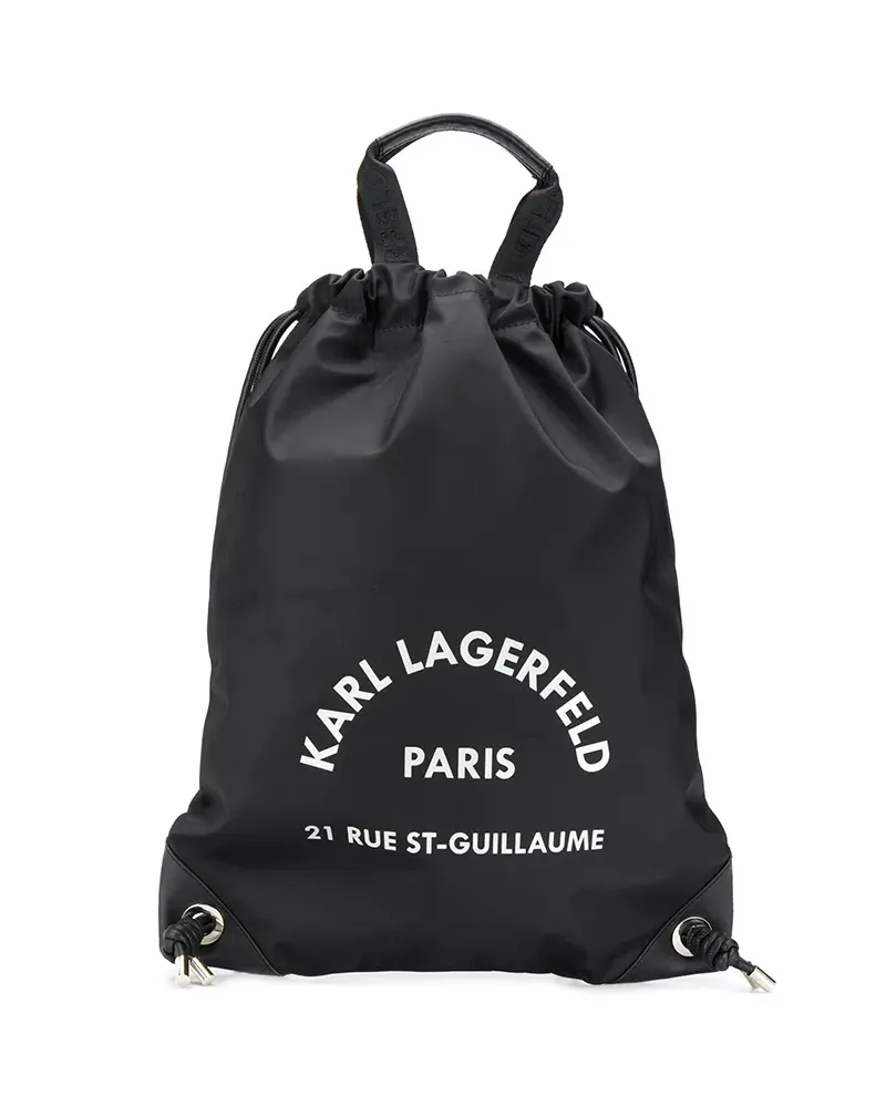 Karl Lagerfeld Rucksack mit Kordelzug - Schwarz Schwarz