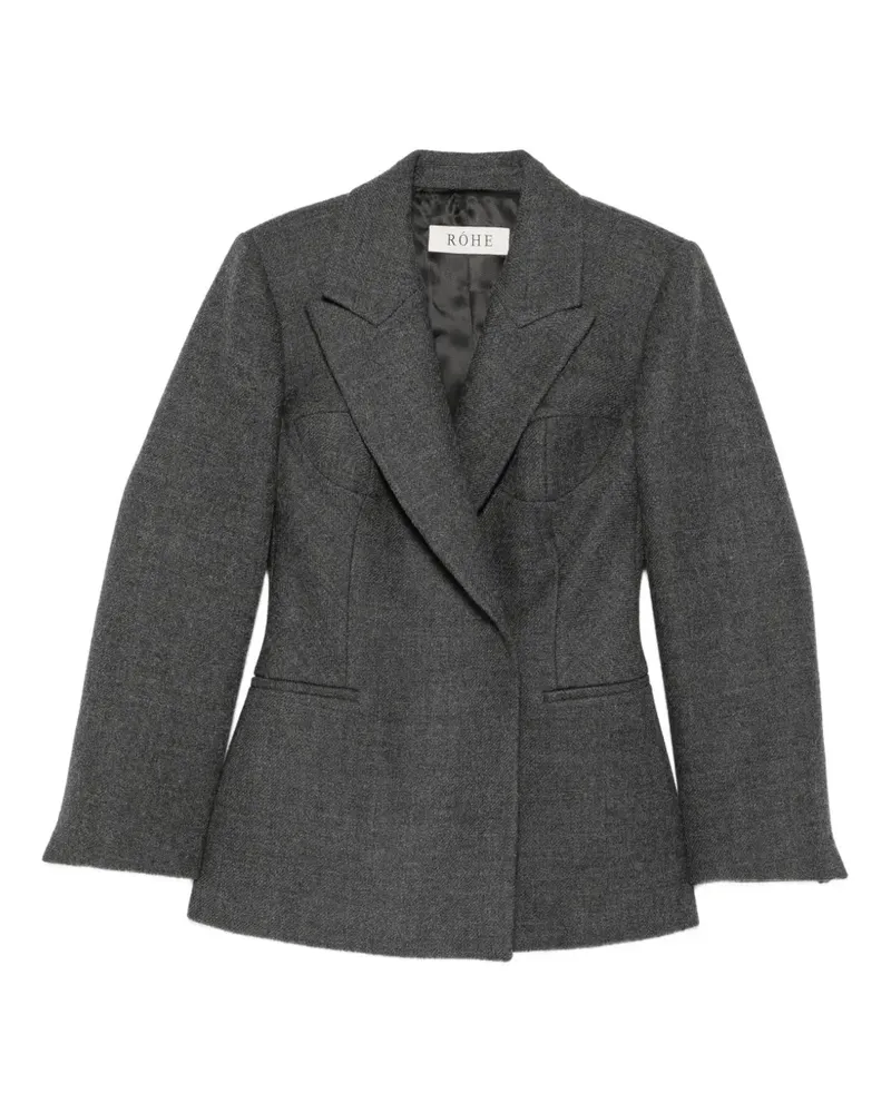 Róhe Blazer mit Cup-Detail - Grau Grau