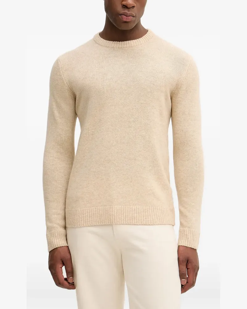 Lindbergh Pullover mit geripptem Besatz - Nude Nude