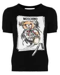 Moschino Strickkleid mit Teddy Schwarz