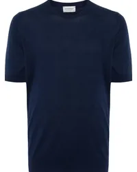 John Smedley Gestricktes Kempton T-Shirt Blau