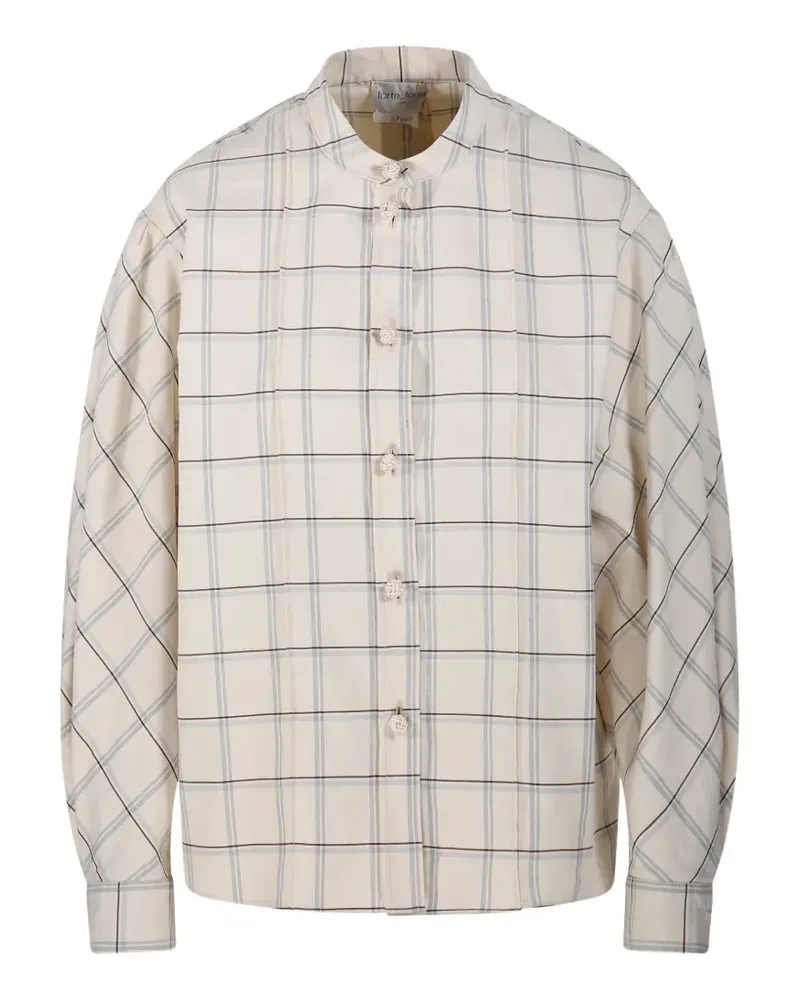 forte_forte Hemd mit Stehkragen - Nude Nude