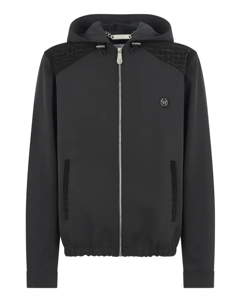 Philipp Plein Jacke mit Kroko-Effekt - Schwarz Schwarz