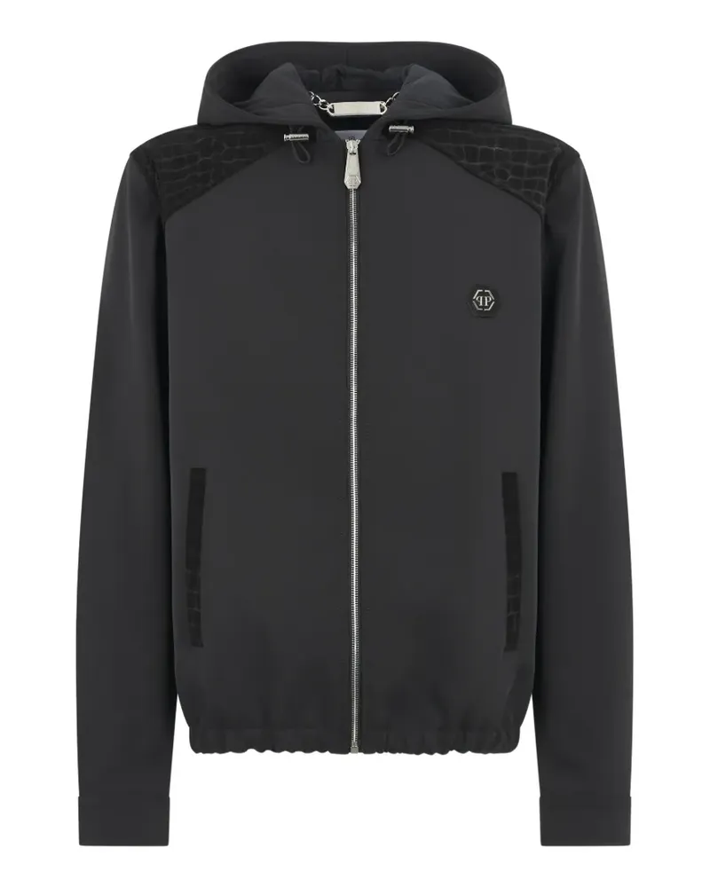 Philipp Plein Jacke mit Kroko-Effekt - Schwarz Schwarz
