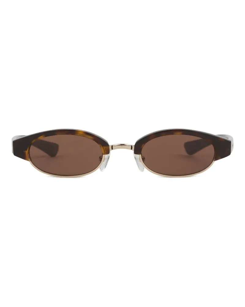 Alexander McQueen oval-frame sunglasses - Braun Braun