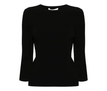 Gerippter Giselle Strickpullover - Schwarz