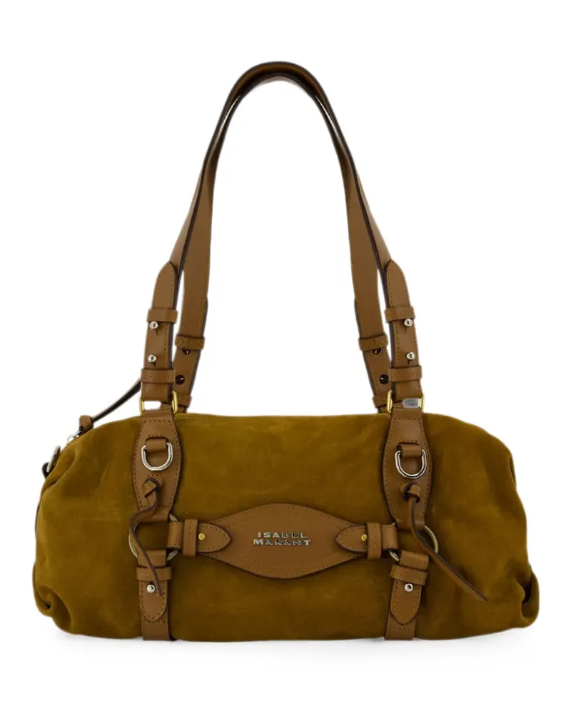 Isabel Marant Tilpa Mini leather-trim shoulder bag - Braun Braun