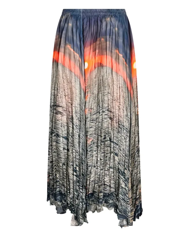 Roberto Cavalli Midirock aus Seide - Blau Blau