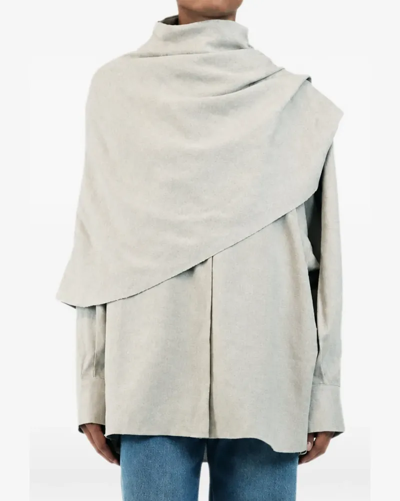 Magda Butrym Bluse mit Schalüberzug - Grau Grau