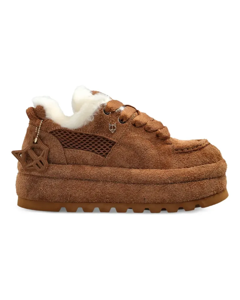 Naked Wolfe Beau Plateau-Sneakers - Braun Braun