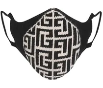 Mundschutz mit Monogramm - Schwarz