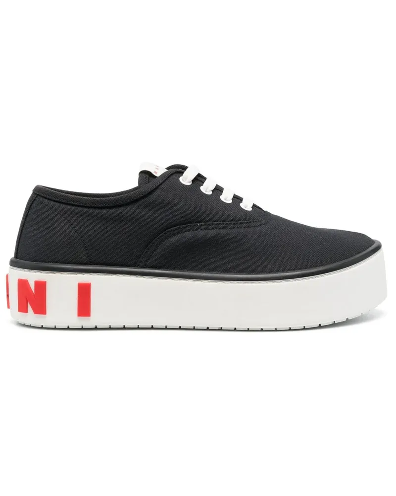 Marni Sneakers aus Canvas mit Logo Schwarz