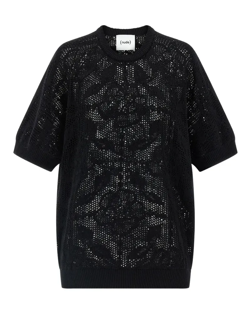 NUDE Openwork Pullover - Schwarz Schwarz