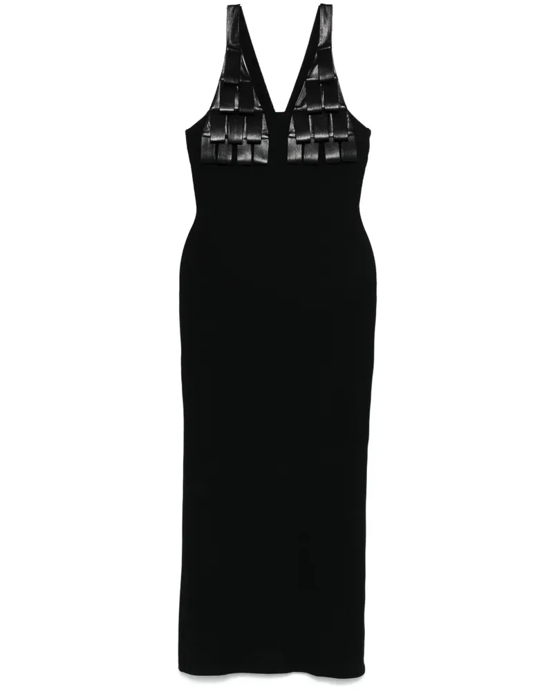 Nanushka Gildah Maxikleid - Schwarz Schwarz