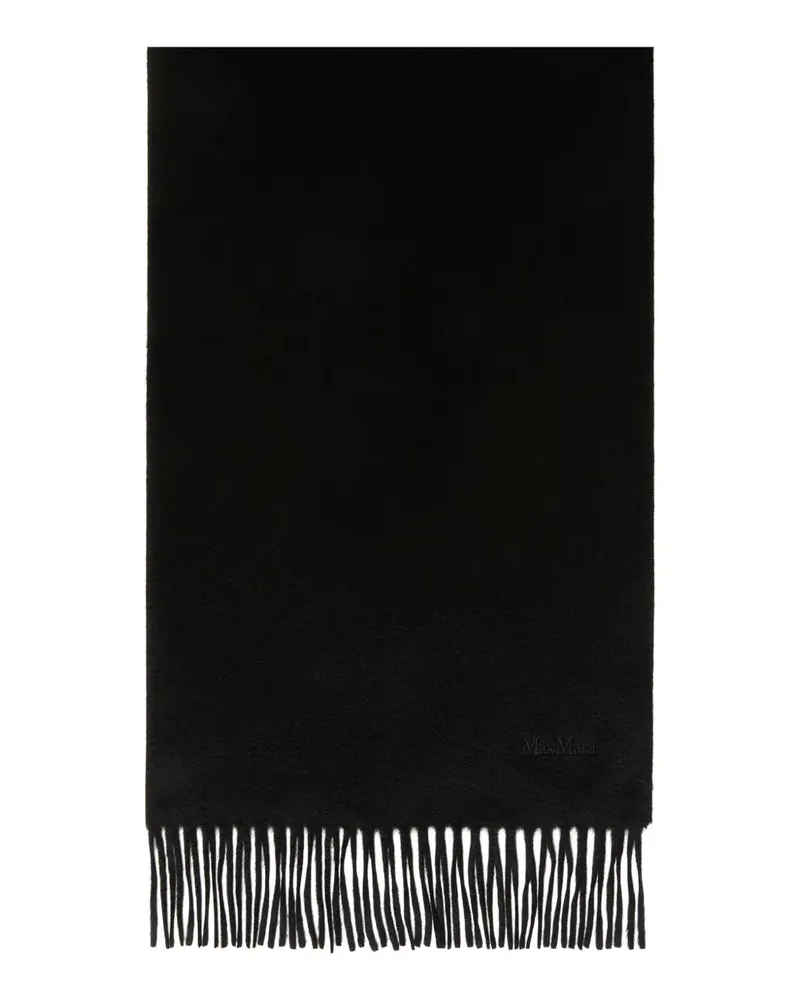 Max Mara Schal mit Fransen - Schwarz Schwarz