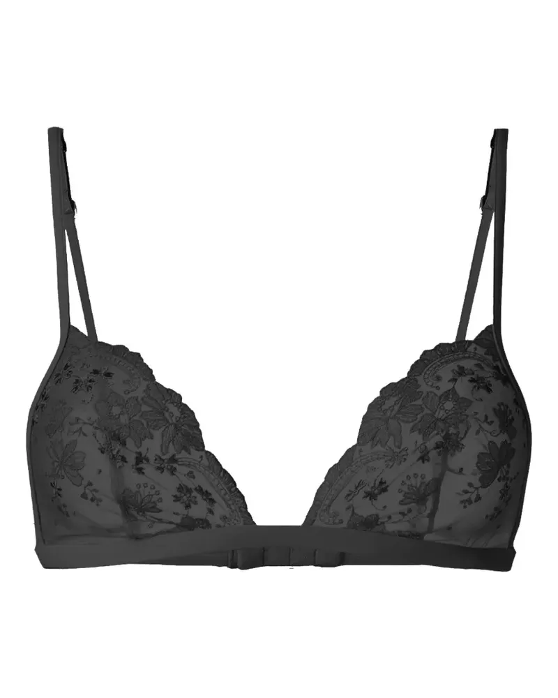 La Perla floral-embroidered bra - Schwarz Schwarz