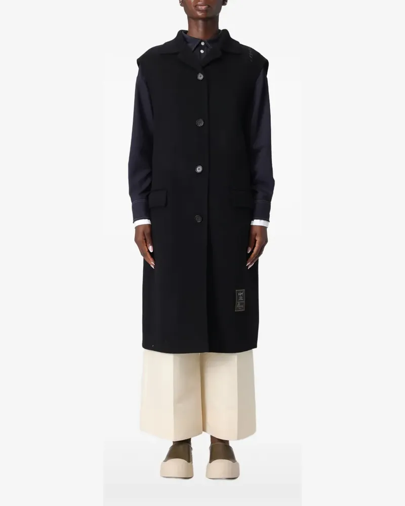 Marni patch-detail waistcoat - Schwarz Schwarz