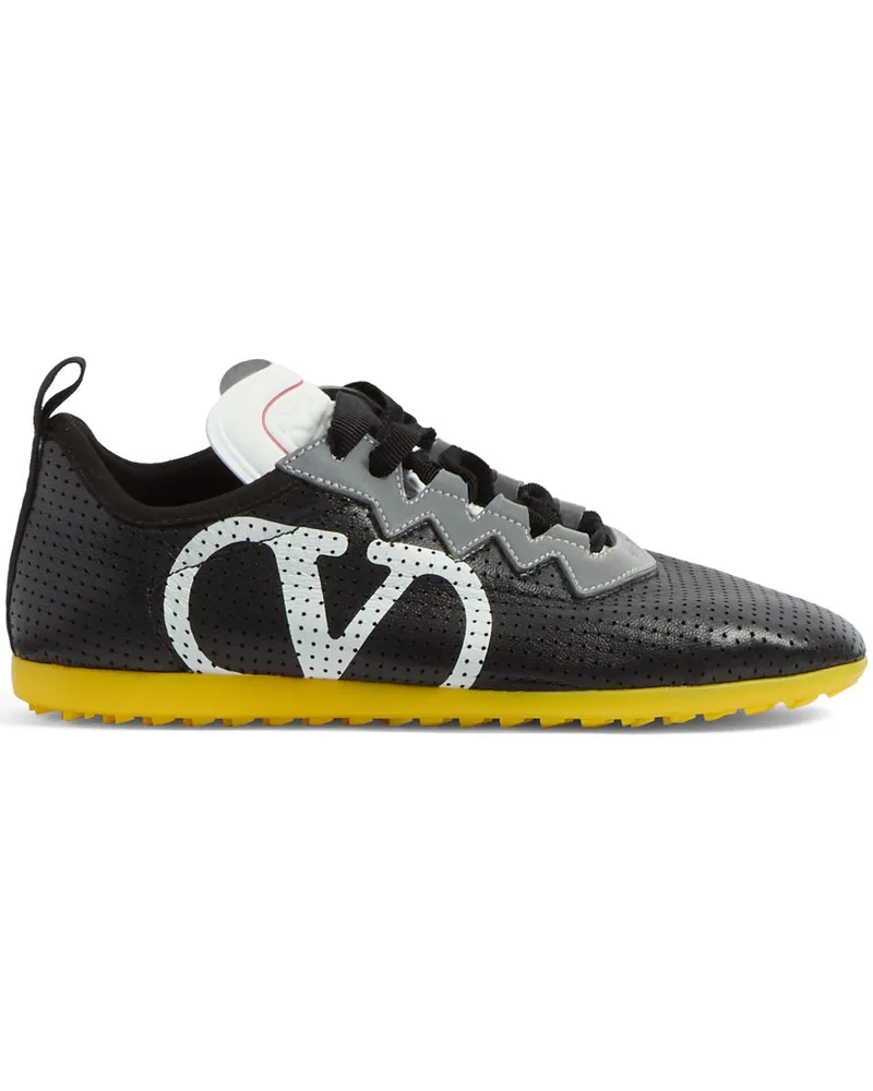 Valentino Garavani Perforierte Chromathon Sneakers - Schwarz Schwarz
