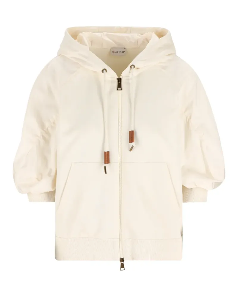 Moncler drawstring-hood kangaroo-pocket jacket - Nude Nude