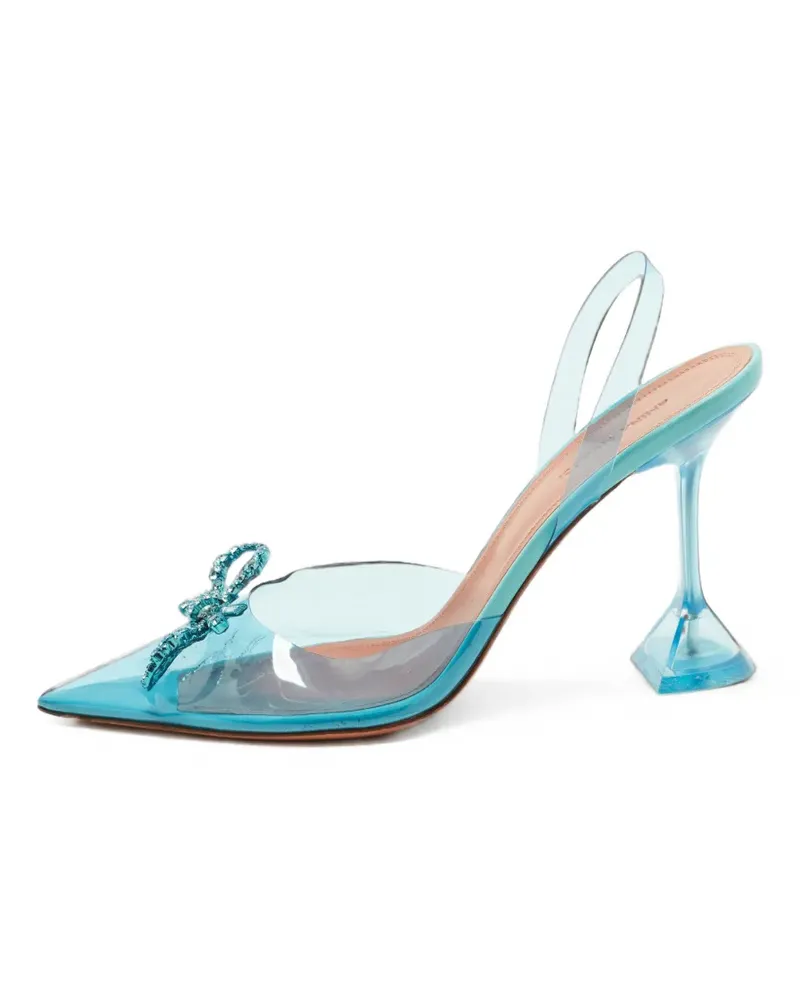 Amina Muaddi Rosie embellished slingback pumps - Blau Blau