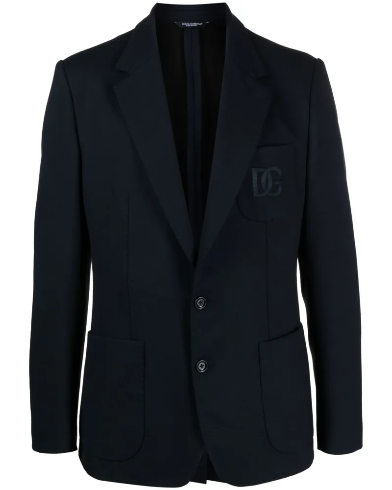 Dolce & Gabbana Besticktes Sakko mit zentriertem Schlitz hinten - Blau Blau