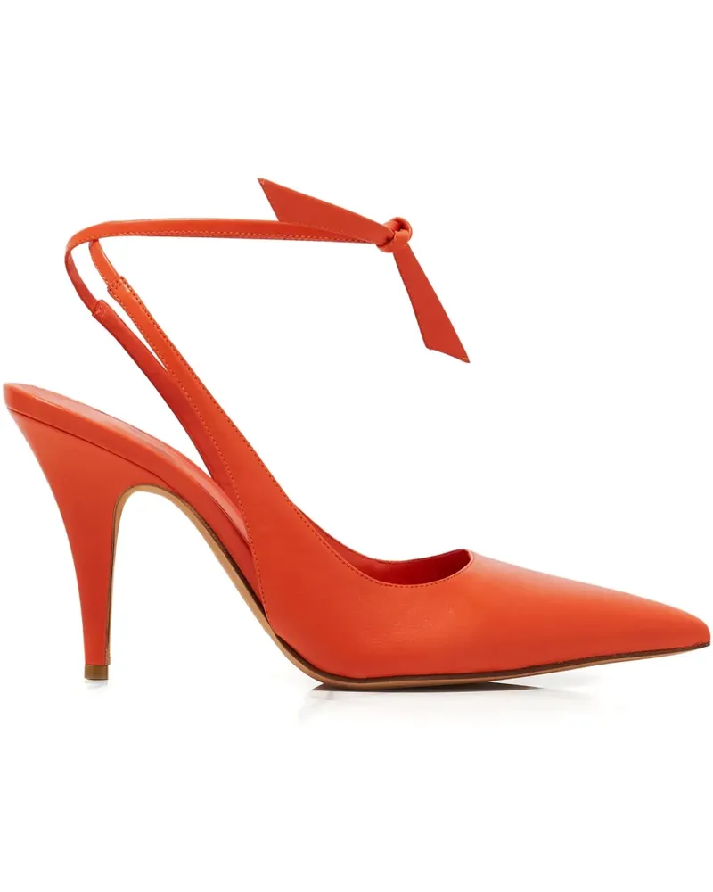 Alexandre Birman Spitze Pumps mit Schnürung 90mm - Orange Orange