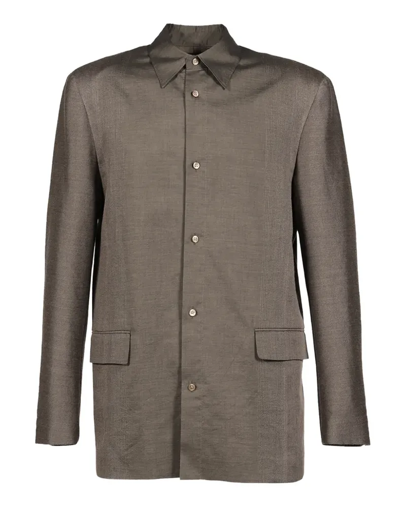 TAAKK Hemdjacke im Guayabera-Style - Braun Braun