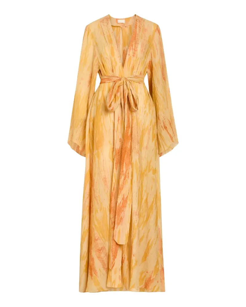 Delos Azura abstract-print dress - Gelb Gelb