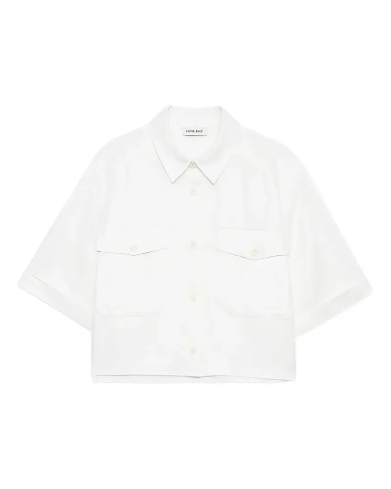 Anine Bing Edith cropped shirt - Weiß Weiß