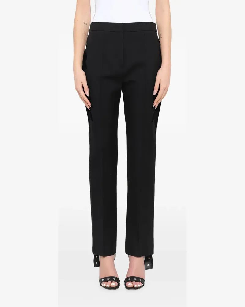 Givenchy Podium Hose mit Samtapplikation - Schwarz Schwarz