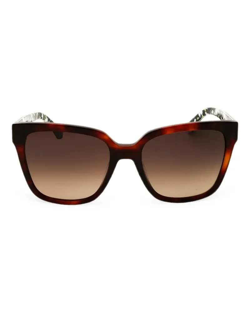 Kate Spade Eckige Sonnenbrille in Schildpattoptik - Braun Braun