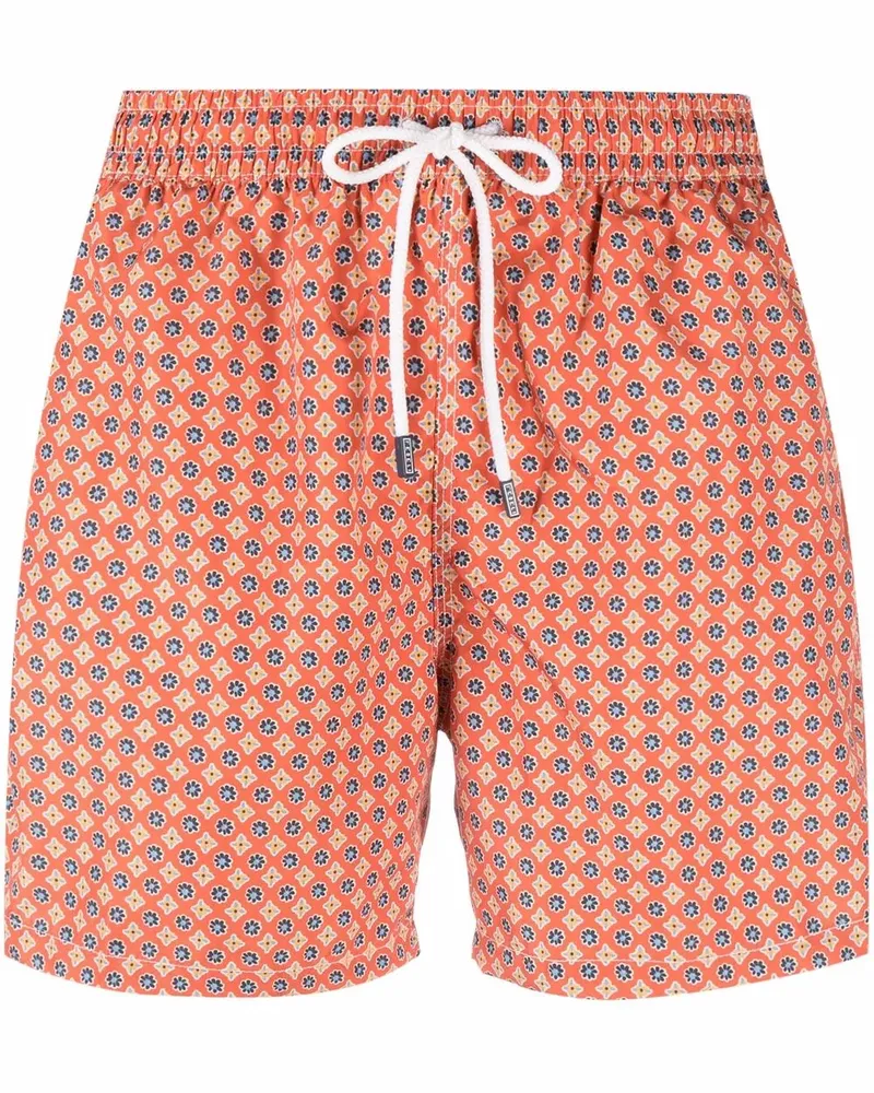Fedeli Badeshorts mit grafischem Print - Orange Orange