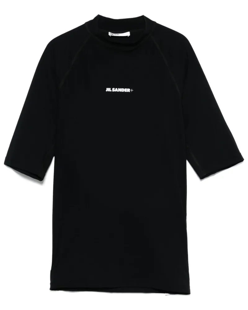Jil Sander T-Shirt mit Logo-Print - Schwarz Schwarz