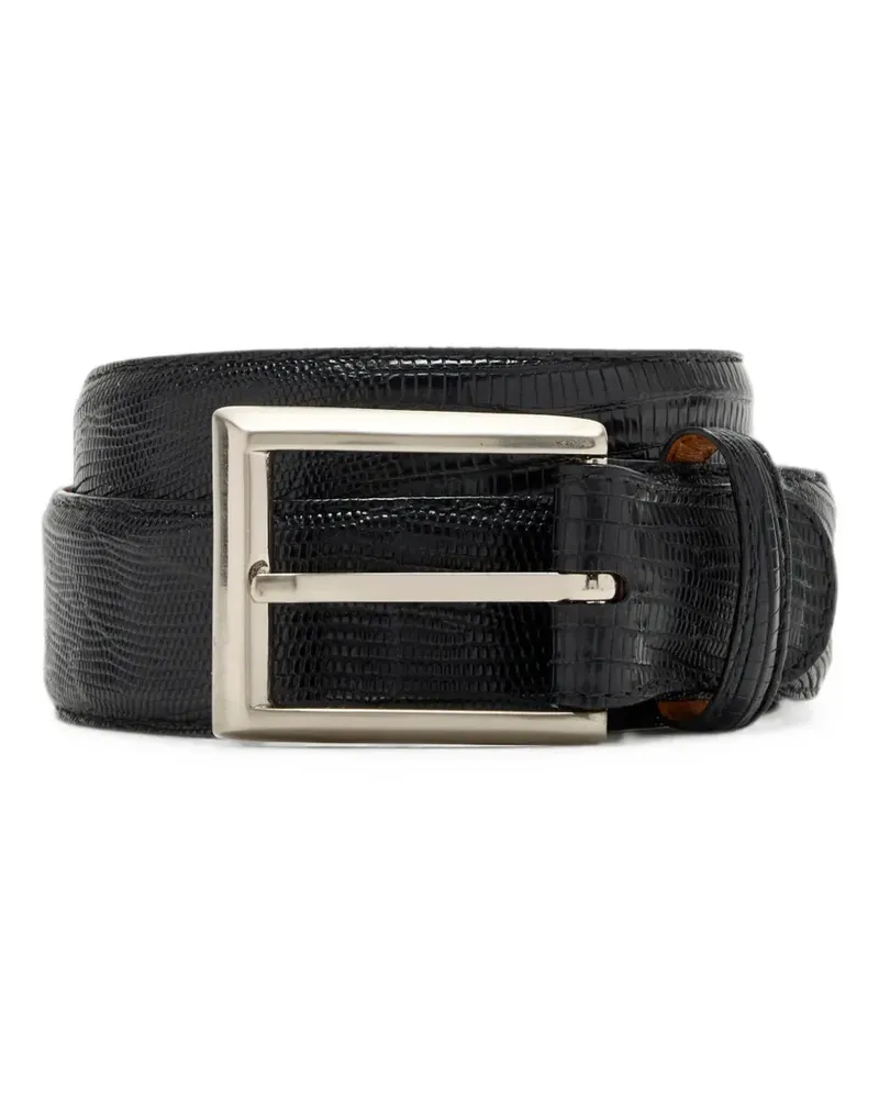 Magnanni Cocoarcade lizard-effect leather belt - Schwarz Schwarz