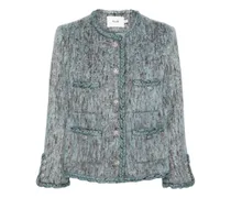 Tweed-Jacke mit Kristallverzierung