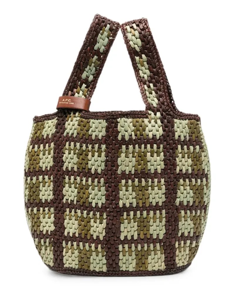 A.P.C. Pecan Tote Bag aus Raffiabast - Braun Braun