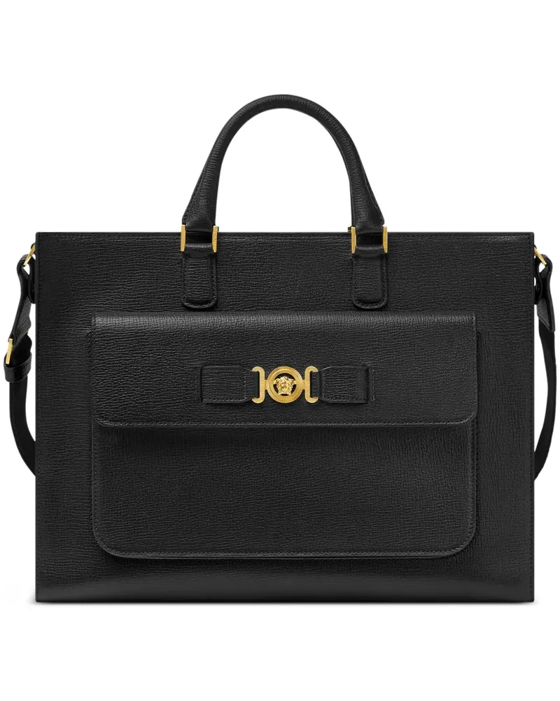 Versace Medusa Biggie Aktentasche - Schwarz Schwarz