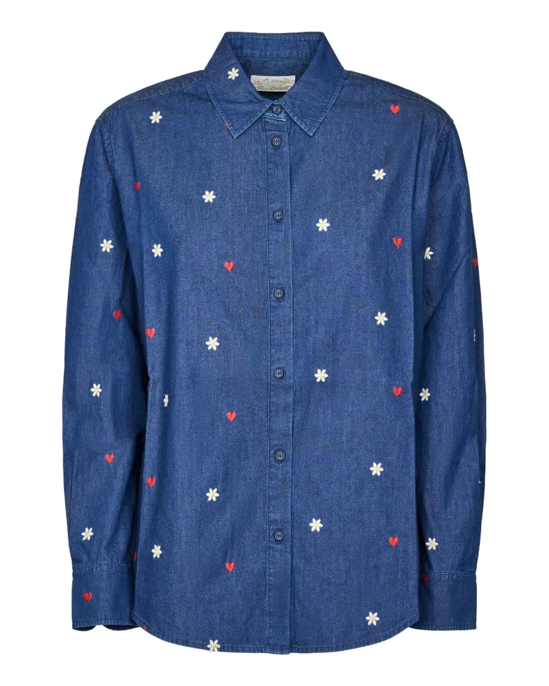 MC2 Saint Barth embroidered denim shirt - Blau Blau