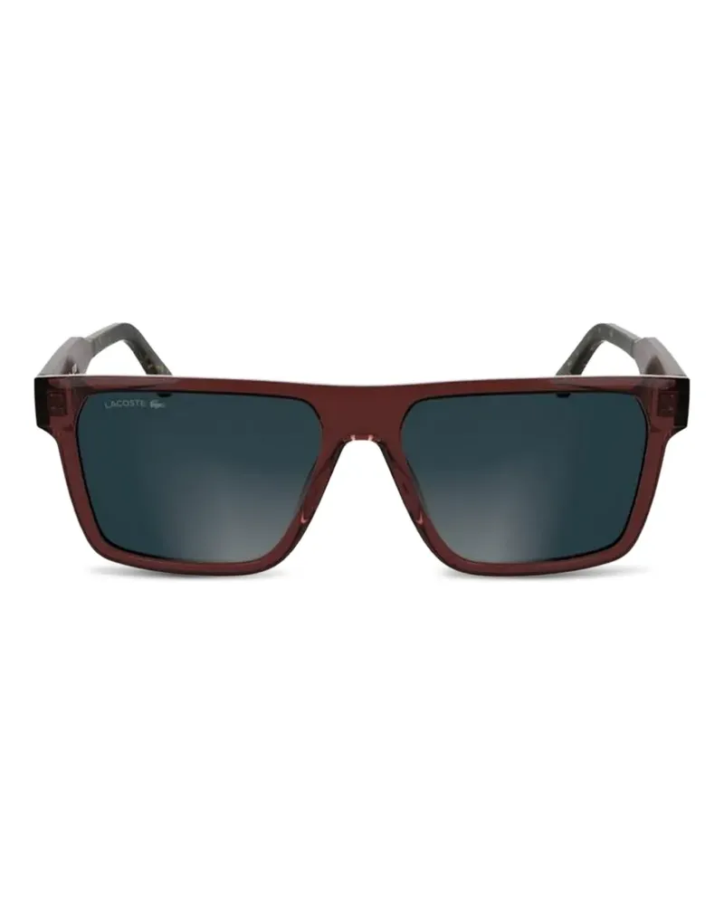 Lacoste Sonnenbrille mit eckigem Gestell - Rot Rot
