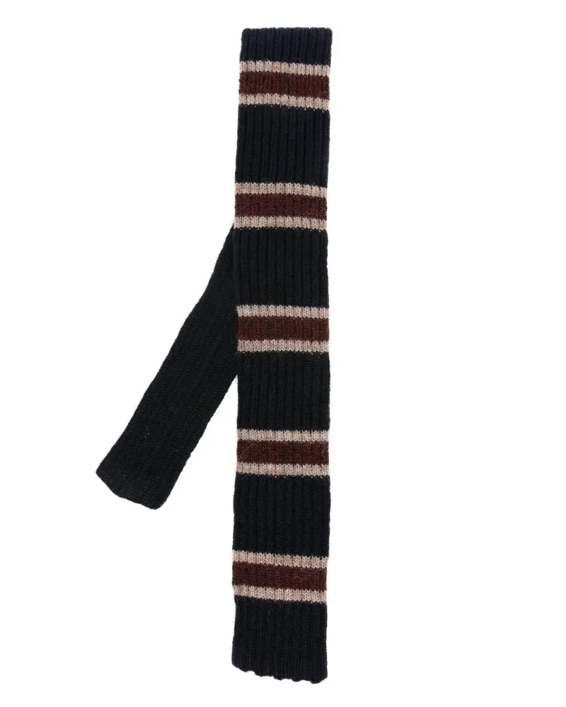 Brunello Cucinelli Gestrickte Krawatte mit Streifen - Blau Blau