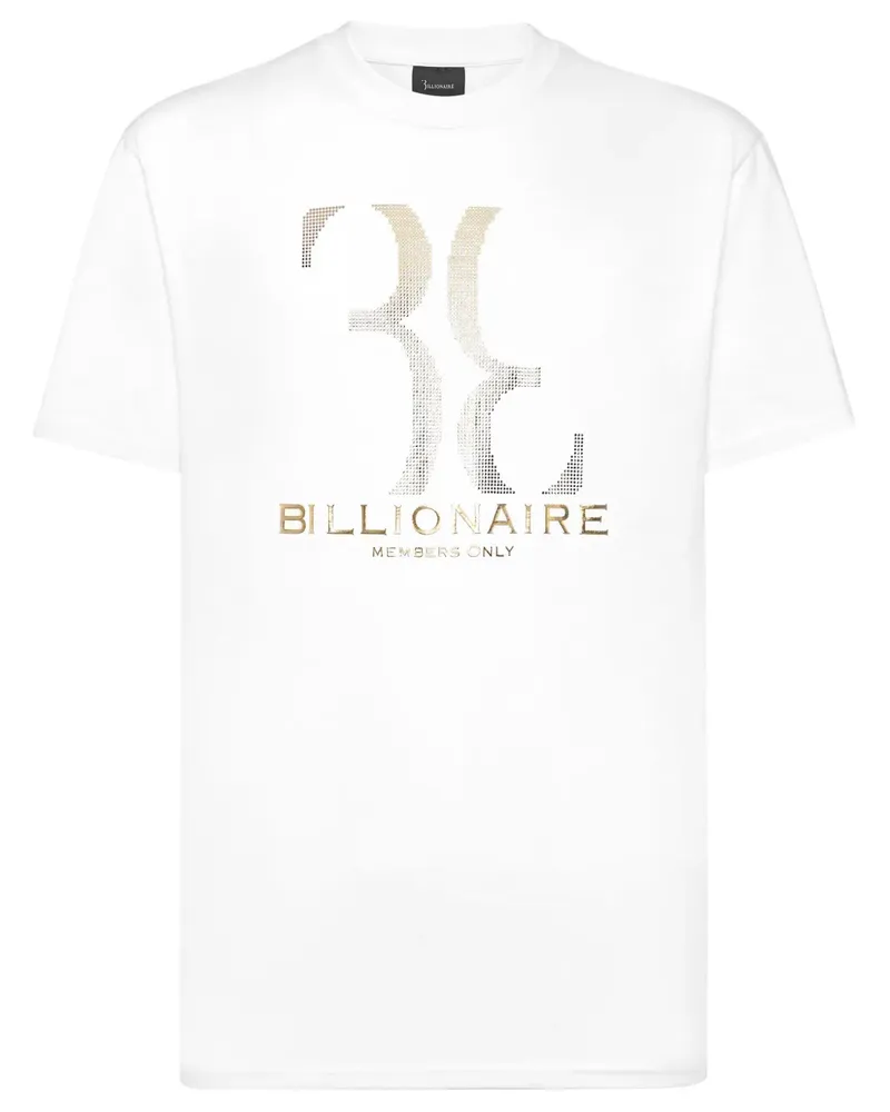 Billionaire T-Shirt mit Logo-Print - Weiß Weiß